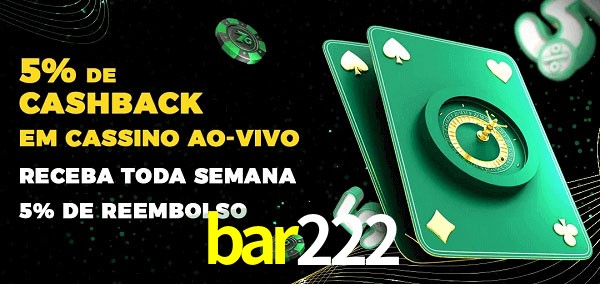 Promoções do cassino ao Vivo bar222